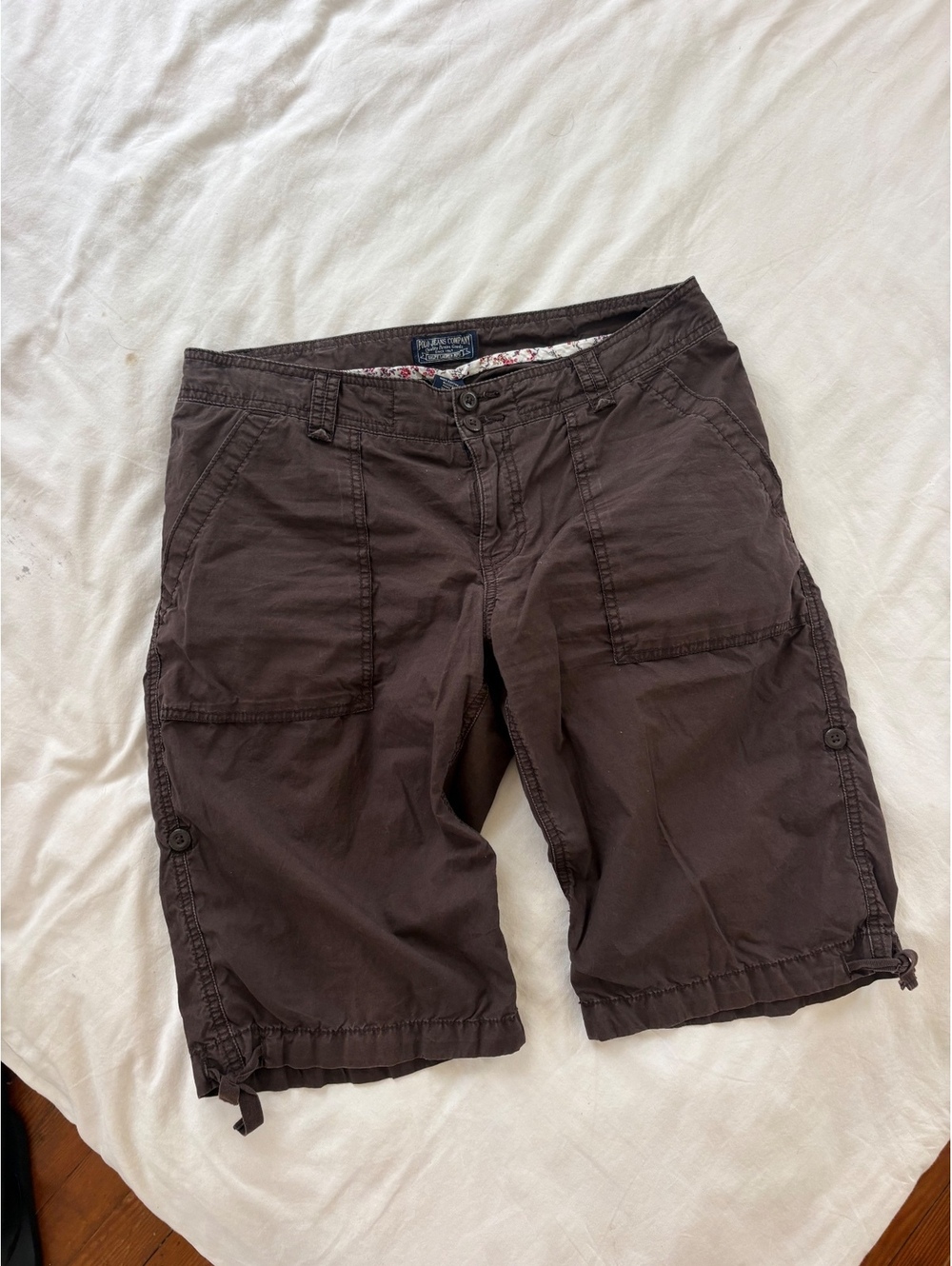 Polo Jeans Co brown 2000s baggy cargo shorts